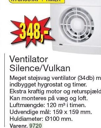 Harald Nyborg Ventilator silence/vulkan tilbud
