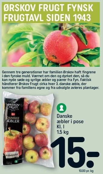 Danske æbler i pose
