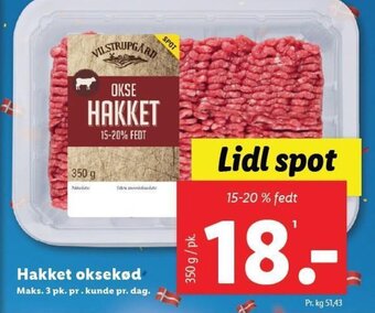 Lidl Hakket oksekød tilbud