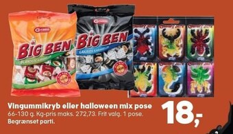 SuperBrugsen Vingummikryb eller halloween mix pose tilbud