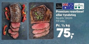 SuperBrugsen Premium roastbeef eller tyndsteg tilbud
