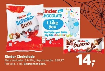 SuperBrugsen Kinder chokolade tilbud