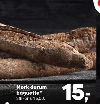 SuperBrugsen Mørk durum baguette tilbud