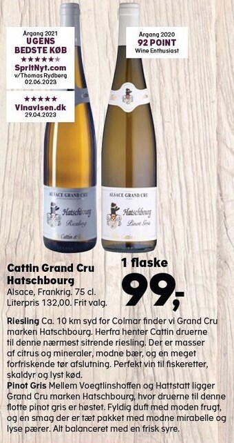 SuperBrugsen Cattin grand cru hatschbourg tilbud