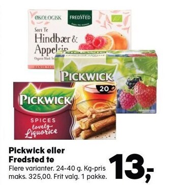 SuperBrugsen Pickwick eller fredsted te tilbud