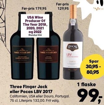 SuperBrugsen Three finger jack eller pocas lbv 2017 tilbud