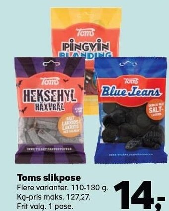 SuperBrugsen Toms slikpose tilbud