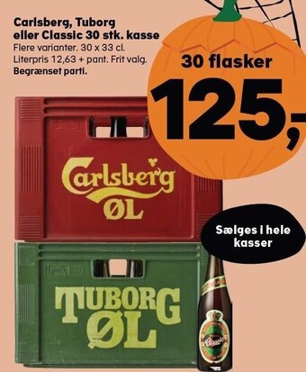 SuperBrugsen Carlsberg, tuborg eller classic 30 stk. kasse tilbud