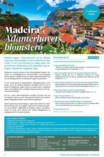 Vitus Rejser Madeira atlanterhavets blomsterø, 8 dage tilbud