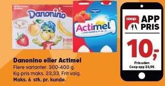 SuperBrugsen Danonino eller actimel tilbud