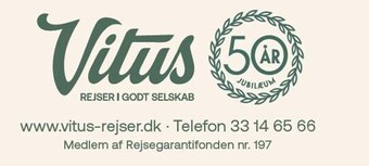 Vitus Rejser Vitus 50 år jubilæum tilbud