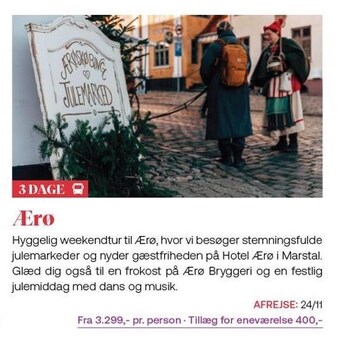 Vitus Rejser Ærø, 3 dage tilbud