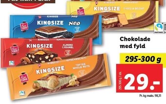 Lidl Chokolade med fyld tilbud