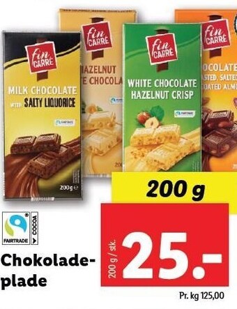 Lidl Chokoladeplade tilbud