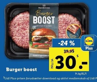 Lidl Danish crown burger boost tilbud