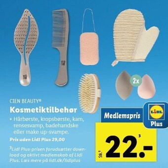 Lidl Cien beauty kosmetiktilbehør tilbud