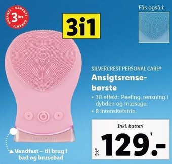 Lidl Silvercrest personal care ansigtsrensebørste tilbud