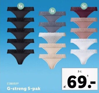 Lidl Esmara g-streng 5-pak tilbud