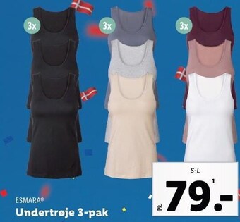 Lidl Esmara undertrøje 3-pak tilbud