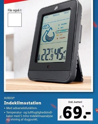 Lidl Auriol indeklimastation tilbud