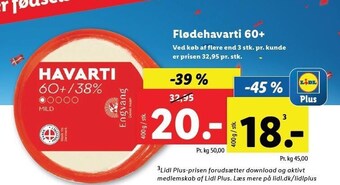 Lidl Flødehavarti 60+ tilbud