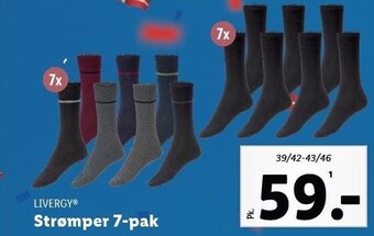 Lidl Livergy strømper 7-pak tilbud
