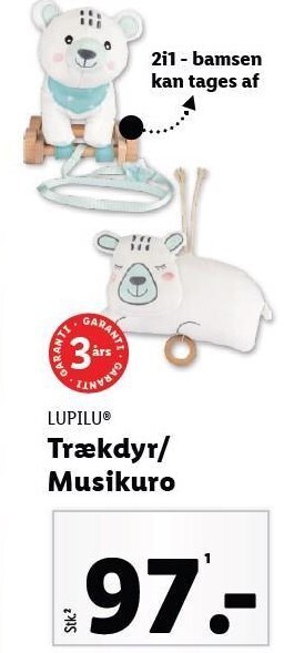 Lidl Lupilu trækdyr/musikuro tilbud