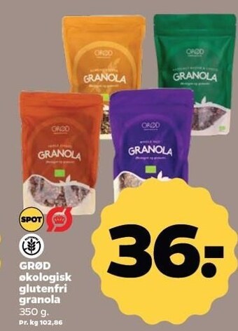 Grød økologisk glutenfri granola
