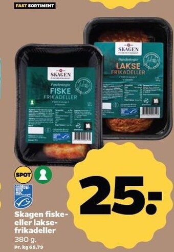 Netto Skagen fiske- el. laksefrikadeller tilbud