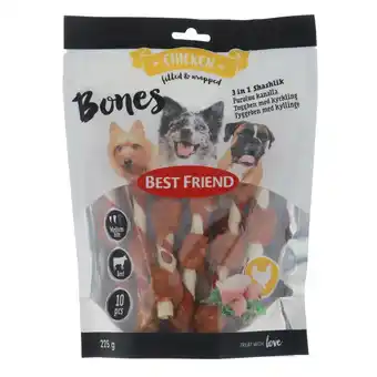 Best friend bones 3in1 shashlik 12cm 10-pak 225 g