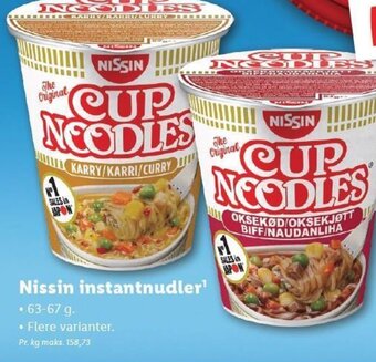Lidl Nissin instantnudler tilbud