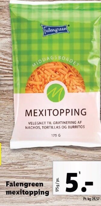 Lidl Falengreen mexitopping tilbud