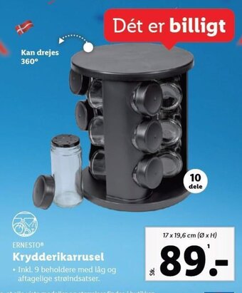 Lidl ERNESTOⓇ Krydderikarrusel tilbud