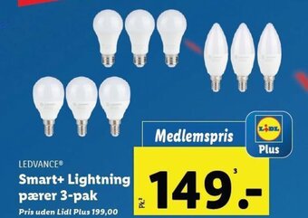 Lidl LEDVANCEⓇ Smart+ Lightning pærer 3-pak tilbud
