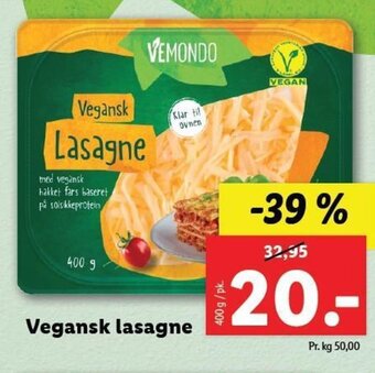 Lidl Vegansk lasagne tilbud