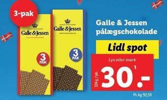 Lidl Galle & Jessen pålægschokolade tilbud