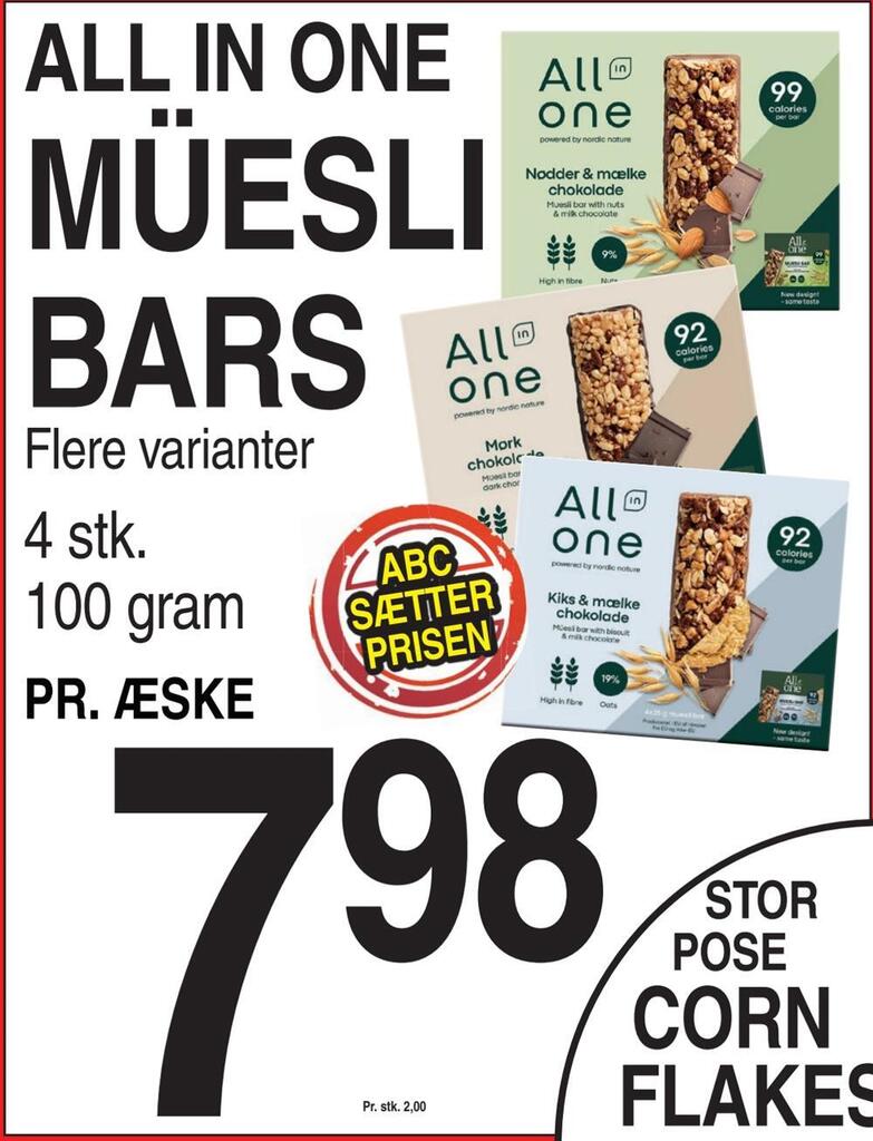 Müesli bars tilbud hos ABC Lavpris