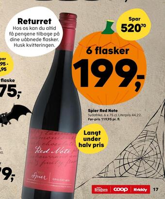 Kvickly Spier red note tilbud