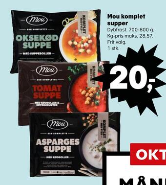 Kvickly Mou komplet supper tilbud