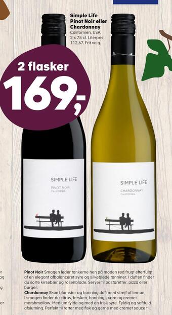 Simple life pinot noir eller chardonnay