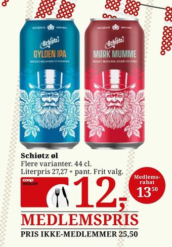 Dagli'Brugsen Schiøtz øl tilbud