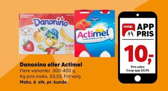 Kvickly Danonino eller actimel tilbud