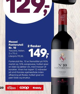 Kvickly Mazzei fonterutoli nr. 10 tilbud