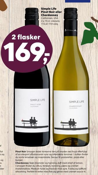 Simple life pinot noir eller chardonnay