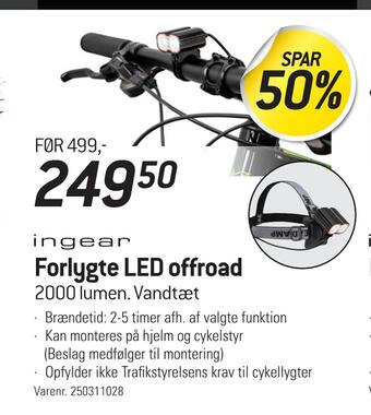 Thansen Forlygte led offroad tilbud