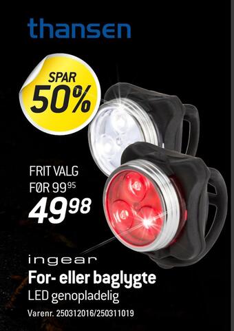 Thansen For- eller baglygte tilbud