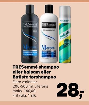 Tresemmé shampoo eller balsam eller batiste tørshampoo