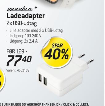 Thansen Ladeadapter tilbud
