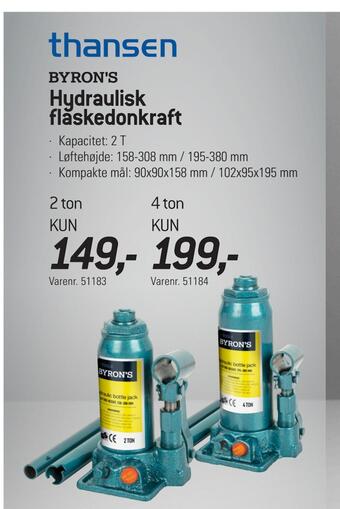 Hydraulisk flaskedonkraft