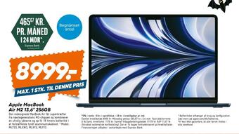 Bilka Apple macbook air m2 13,6 256gb tilbud